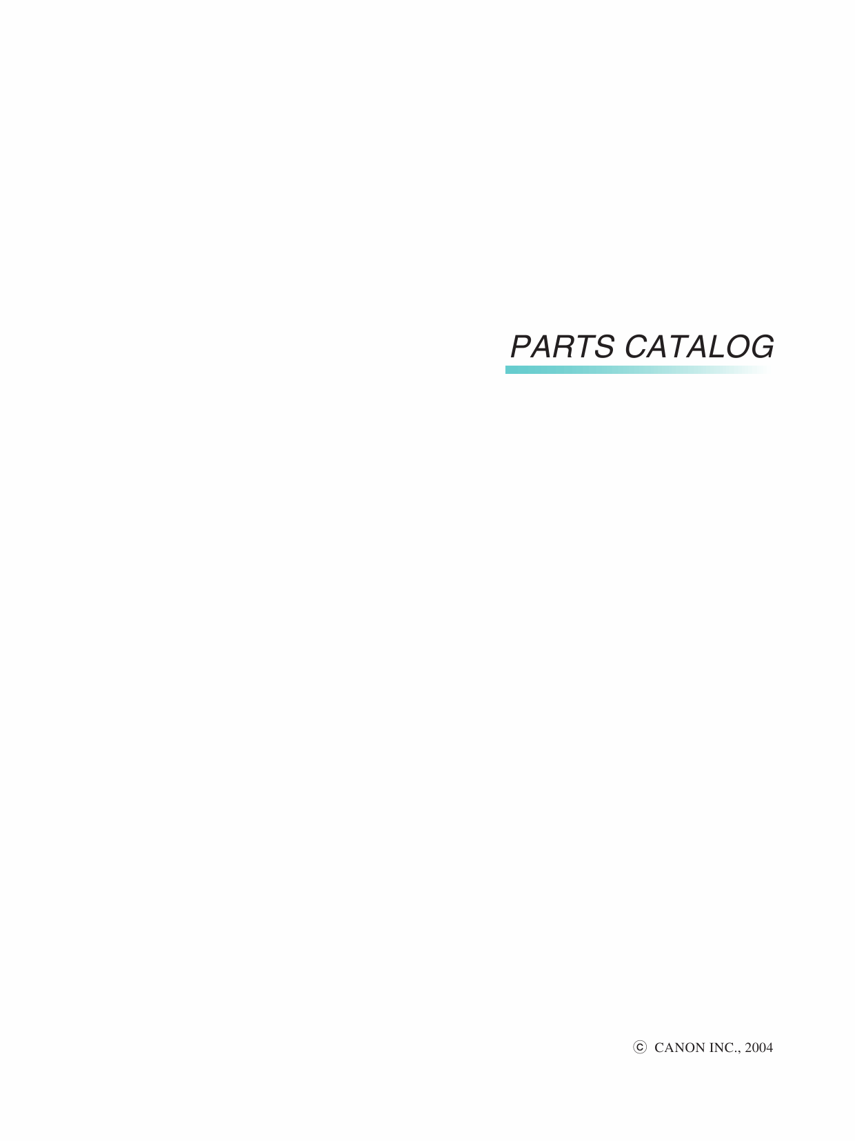Canon SELPHY CP400 Parts Catalog Manual-1